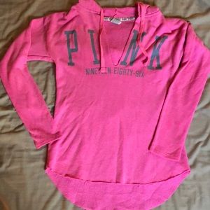 Pink by Victoria Secret Bright Pink Hooded Sweater